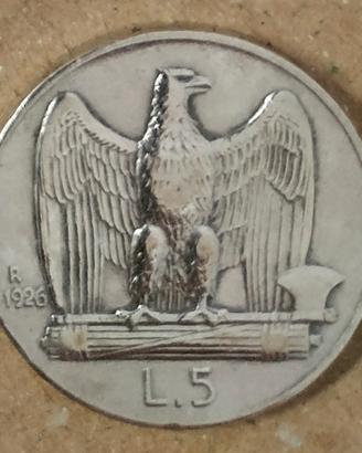 5 Lire Vittorio Emanuele III 1926 (RARA)