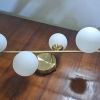 LAMPADARIO NUOVO BIANCO E ORO