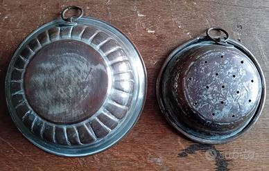 VECCHIE PENTOLE PADELLE STAMPO IN RAME VINTAGE 