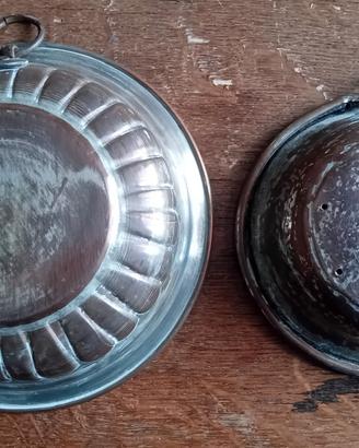 VECCHIE PENTOLE PADELLE STAMPO IN RAME VINTAGE 