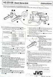 Comando Zoom JVC HZ-ZS13B Zoom Servo Unit