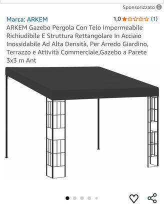 gazebo Pergola 3x3 nuovo