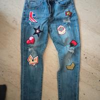 pantaloni con toppa donna