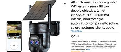 4K - Telecamera di sorveglianza WiFi esterna senza