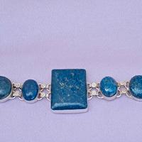 Vintage bracciale argento 925 pietre lapislazzuli