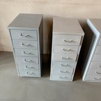 Tre cassettiere metallo