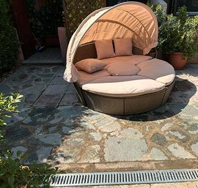 SALOTTINO AD ISOLA IN POLYRATTAN DA 185 CM