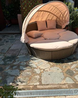 SALOTTINO AD ISOLA IN POLYRATTAN DA 185 CM