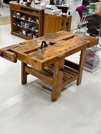 tavolo da falegname primi del 900 restaurato