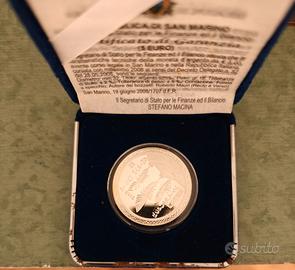 Moneta Pechino 2008 argento