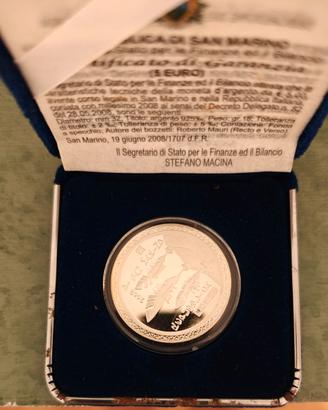 Moneta Pechino 2008 argento