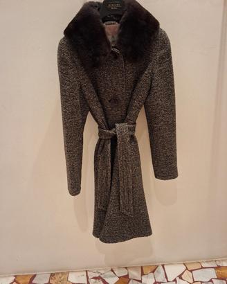 cappotto maxmara tg 38 lana e pelliccia