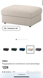 Pouf contenitore beige IKEA VIMLE