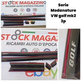 Serie modanature portiere Vw golf mk2 3 e 5 porte 