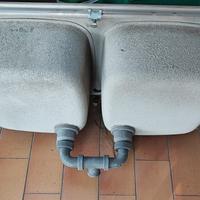 Lavello inox a due vasche
