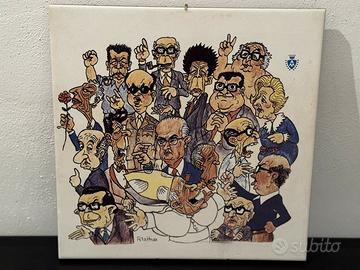 Quadro piastrella ceramica R ginori  di forattini