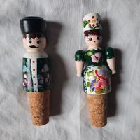 Tappi in sughero per bottiglia in legno dipinto