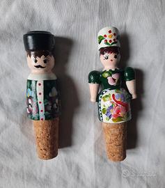 Tappi in sughero per bottiglia in legno dipinto