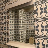 Specchio con mensola vintage