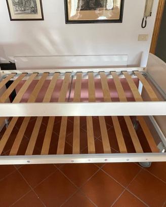 Letto singolo alto + relativa rete e materasso