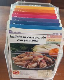 ricettario a schede con contenitore