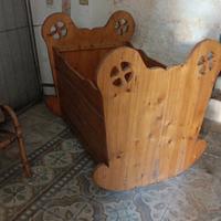 Culla lettino in legno massello