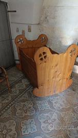 Culla lettino in legno massello