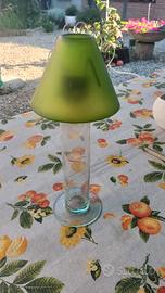 porta candele vetro vintage altezza cm 35