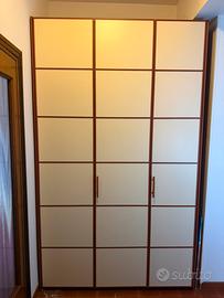 Armadio 3 ante in legno con cassetti