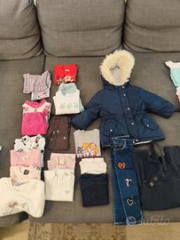 Lotto autunno/inverno bambina 12/18 mesi 86 cm