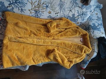 Nuova Eco pelliccia color curcuma+BorsaHeyraudPari