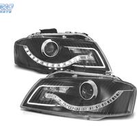 FARI AUDI A3 8P LUCE DIURNA A LED FONDO NERO