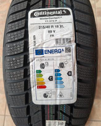 4 Gomme invernali NUOVE Continental 215/40 R18