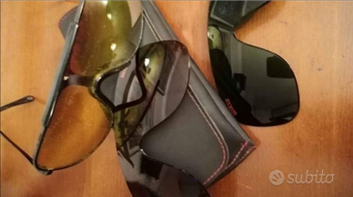 Occhiali da uomo da sole con coppia lenti ricambio