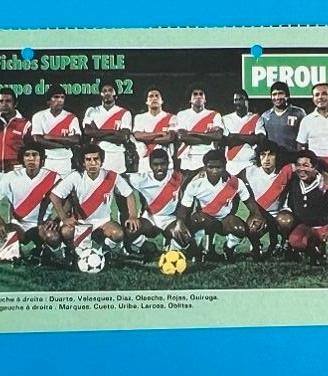 PERU Squadra Espana 82 Scheda WORLD CUP 1982 Spain