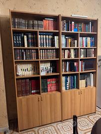 Libreria doppia in legno chiaro