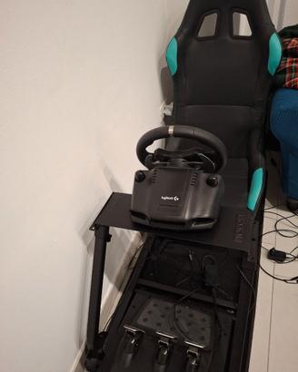 Postazione gaming per volante. Compatibile Xbox
