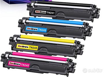 4Cartucce Toner xBrother TN241 TN245 TN-241 TN-245