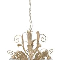 Lampadario Elena 5 luci e 2 lumi da comodino