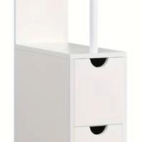 Mobiletto bagno con cassetti bianco con ruote