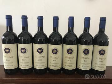 SASSICAIA VARIE ANNATE 7 BOTTIGLIE