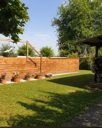 piscina rivestita in legno 8x4  