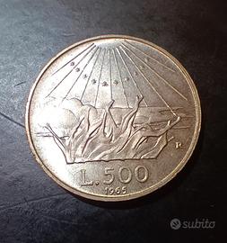 500 LIRE ARGENTO DANTE ALIGHIERI 1965 -