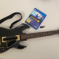 Chitarra Guitar Hero + gioco Ps4