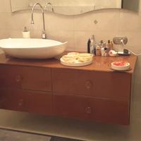 Mobile per bagno in vetro