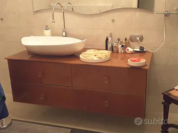 Mobile per bagno in vetro