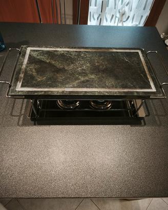 Piastra con pietra ollare