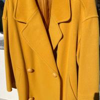 Cappotto donna lana color senape
