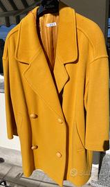 Cappotto donna lana color senape
