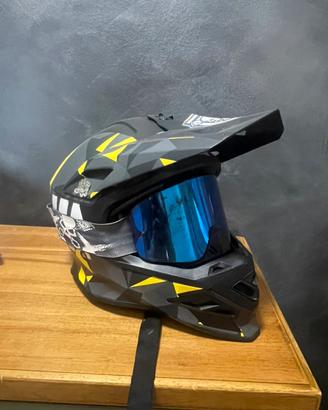 Casco Cross Grenzgaenger taglia L + mascherina